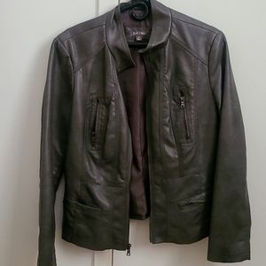Grey roz&ALI leather like Medium Jacket